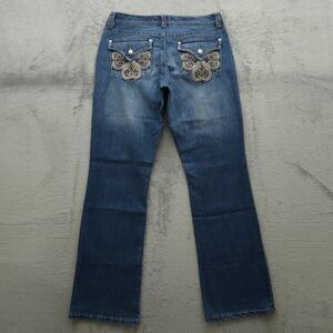 Nine West Jeans Women's Size 6 Blue Low-Rise Bootcut Denim Pants 31.5" Inseam